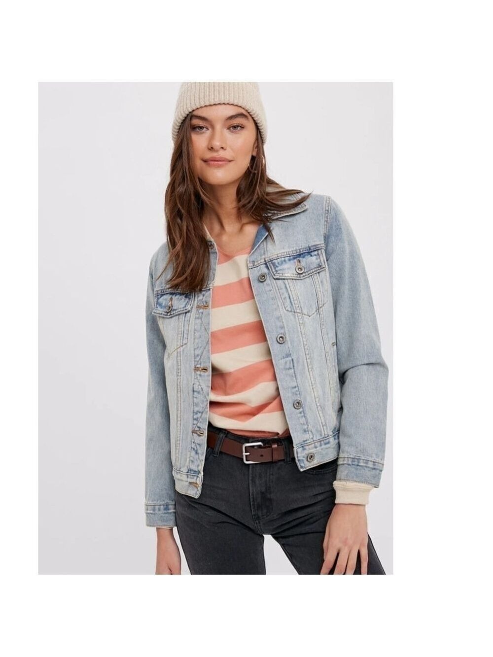 WISHLIST CLASSIC RILEY DENIM JEAN JACKET LIKE NEW SIZE LARGE